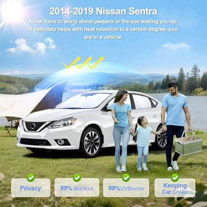 8pcs Car Window Shades for Nissan Sentra 2014 (8 Count)