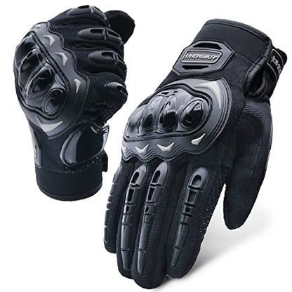 Motorcycle Gloves Touch Screen Full Finger Riding Gloves Knuckle Protection for Men and Women for Dirt Riding