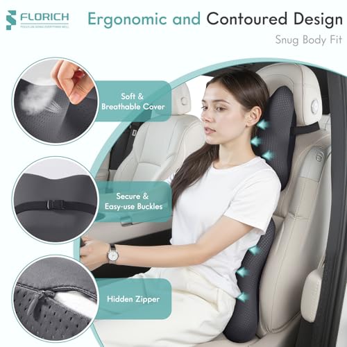 Car Lumbar Support Pillow and Neck Headrest Pillow for Office Chair