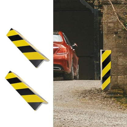 2 Packs 40 * 12.5 * 2cm Garage Wall Protector Foam Wall Corner Guard for Parking Garages Wall Edge Protector with Reflective Safety Stripe