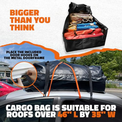 16 Cu Ft Weatherproof No Rack Rooftop Cargo Carrier Bag 45"x34"x18"
