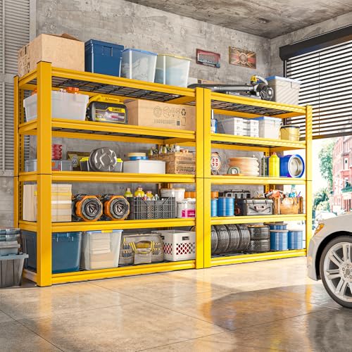 72''H Garage Shelving 3010 LBS Storage Shelves Adjustable Metal Shelving 5 Tier Metal Shelves for Storage Industrial Shelf for Kitchen Pantry Warehouse Basement 72" HX35.5 WX16 D