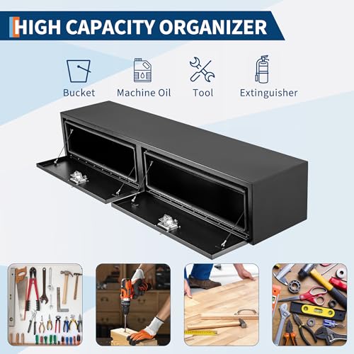 Black Steel Truck Bed Tool Box