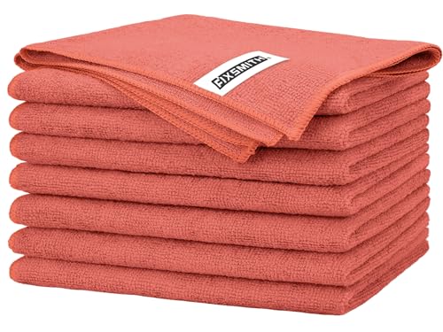 Red Microfiber Cleaning Cloth (8 Count)