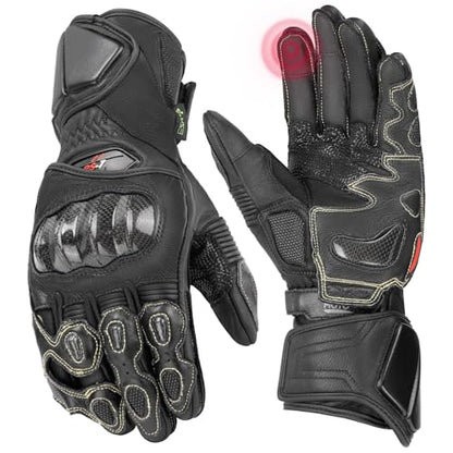Leather Motorcycle Gloves for Men and Women