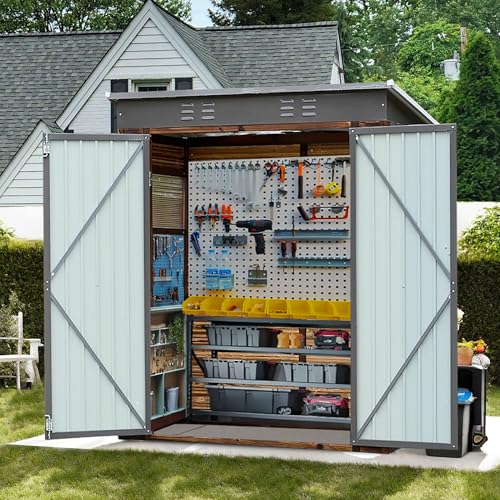 5x3 FT Outdoor Lean to Shed with Windows