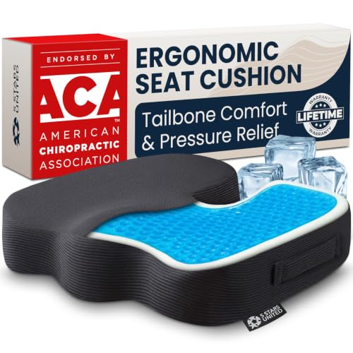 Seat Cushion Memory Foam & Cooling Gel