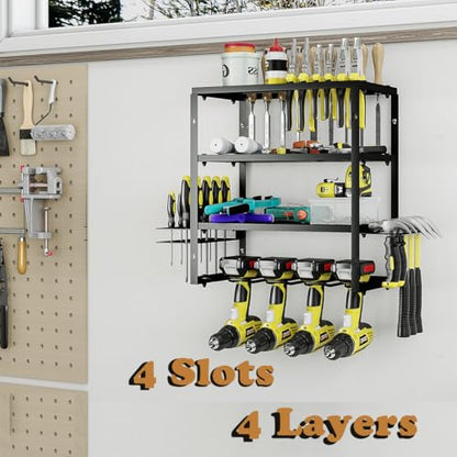 Power Tool Organizer Heavy Duty Wall Mount Drill Tools Holder