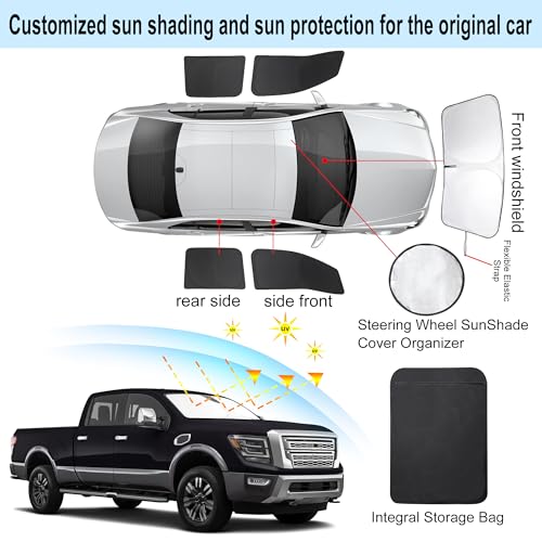 Window Shades for Nissan Titan 2020 (5 Count)