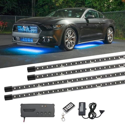 4pc Million Color Wireless LED Car Underglow Lighting Kit