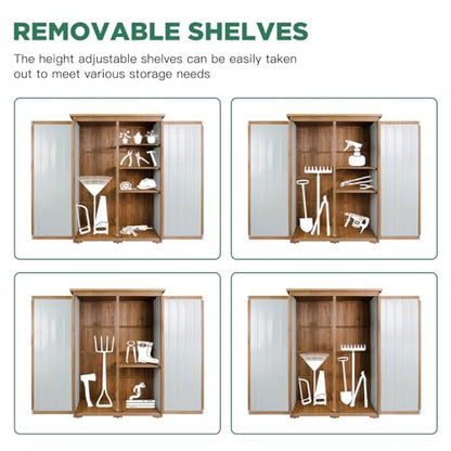 Outdoor Storage Cabinet Waterproof with Shelves