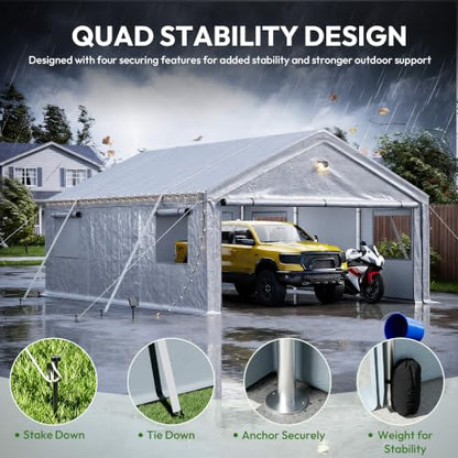 20X20 FT Carports Heavy Duty