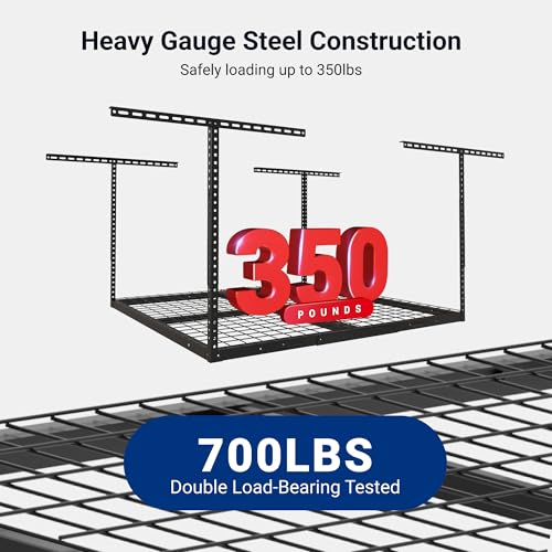 4x4 Overhead Garage Ceiling Storage Rack Organization