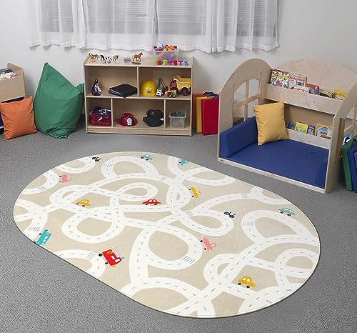 Kids Car Rug 3'x5' Washable Non