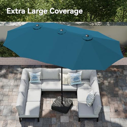 15ft Large Outdoor Patio Umbrella with Base Included