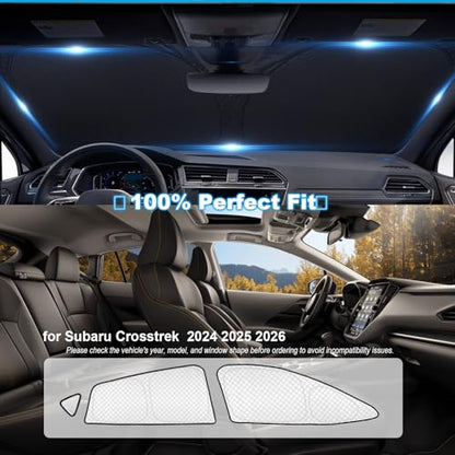 8pcs Thicken Sun Shades for Subaru Crosstrek 2024 2025 2026 Accessories (8 Count)