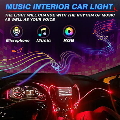 8 in 1 RGB Interior Car LED Strip Lights (32 Ounce)