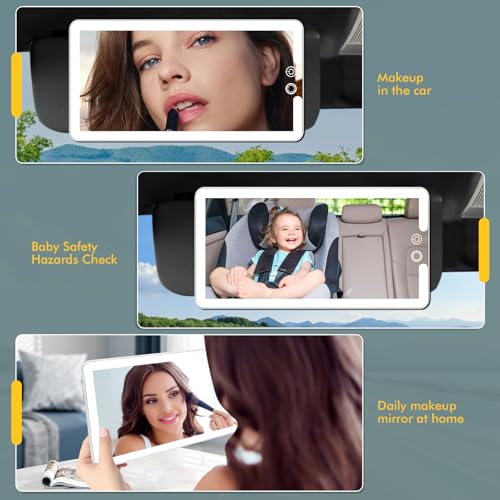 Car Visor Vanity Mirror with Light