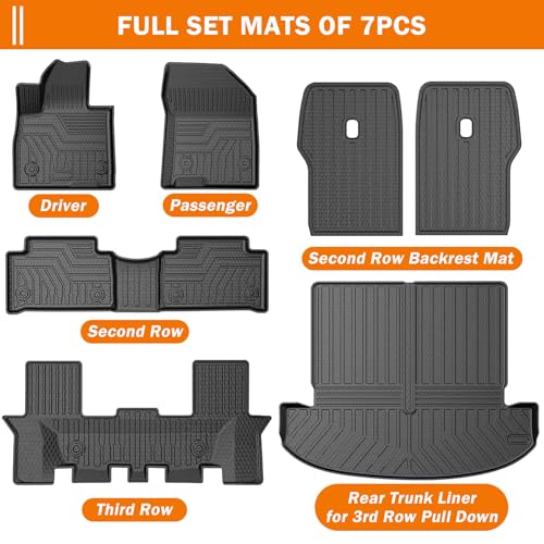 Floor Mats Set for Kia Sorento 2021 (7 Count)
