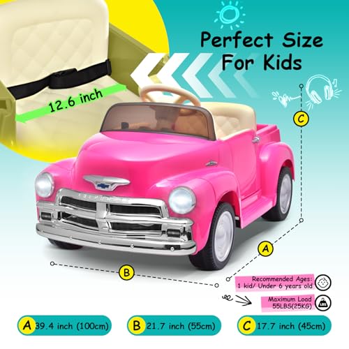 12V Kids Ride on Car Licensed Chevrolet 3100