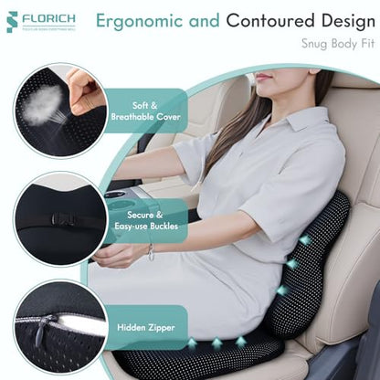 Car Seat Cushion and Lumbar Support Pillow for Office Chair Car