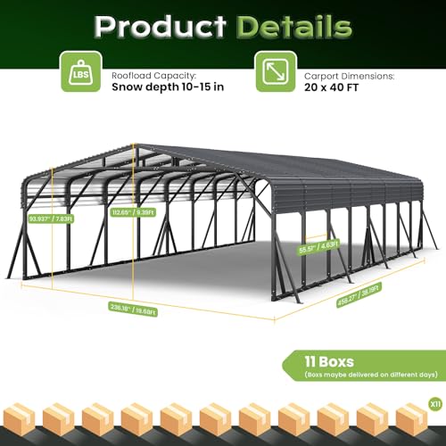 20x40FT Metal Carport