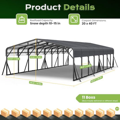 20x40FT Metal Carport