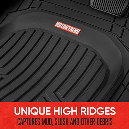 FlexTough Black Floor Mats for Cars & Cargo Mat Full Set