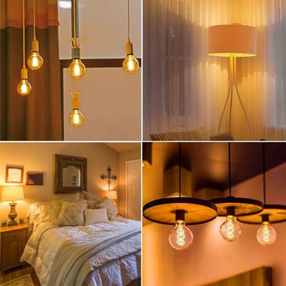 Vintage LED Spiral Filament Bulb G25 (4 Count)
