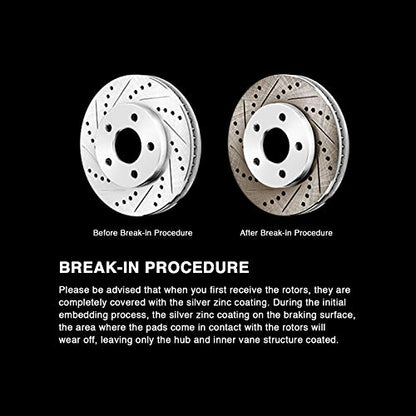 Front and Rear Brake Rotors Fits 2006