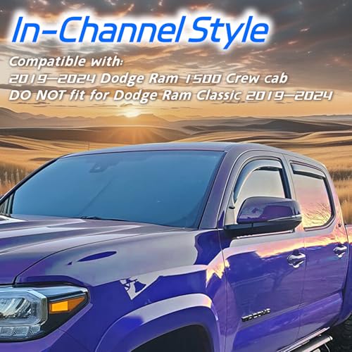 4pcs in Channel Window Rain Guards Fit for 2019