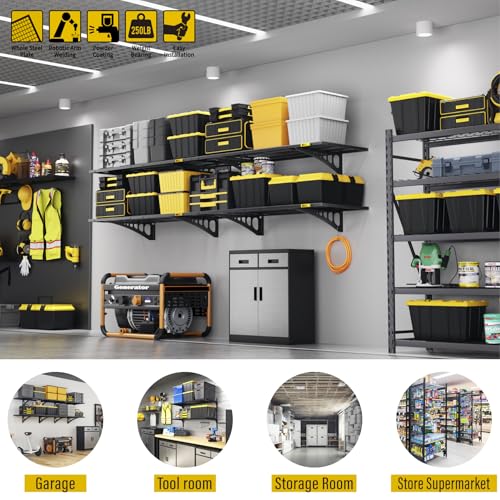 1.64x4ft Adjustable Rail Wall Garage Storage Shelf