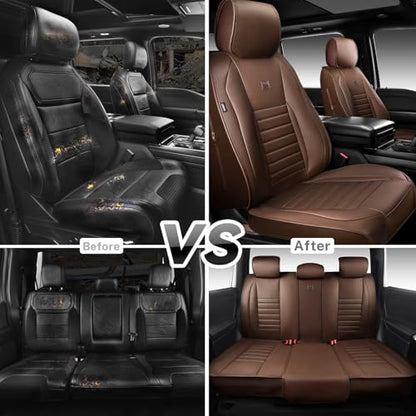Nappa Leather Car Seat Covers Full Set