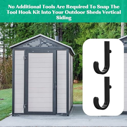 8 Pcs Shed Storage Tool Hooks Accessories Compatible with Suncast (8 Count)
