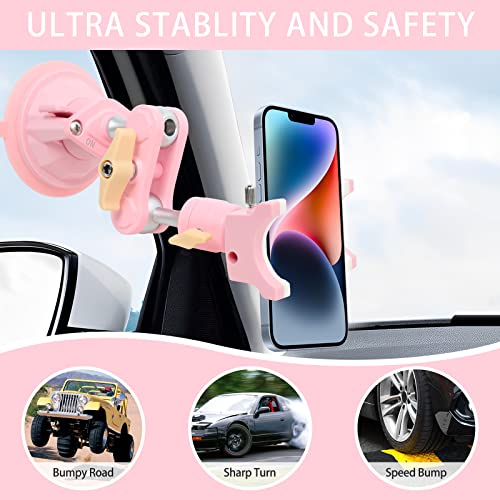 Suction Cup Phone Mount 360 Rotating Universal Ball Head Arm for Car Dashboard Windshield Vehicle Sunroof