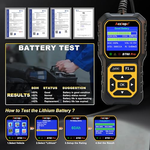 BT60 PRO Car Battery Tester 6V