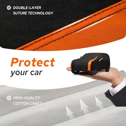Car Cover Soft Cotton Lining Compatible with Jeep Wrangler 4 Door