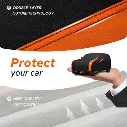Car Cover Soft Cotton Lining Compatible with Jeep Wrangler 4 Door