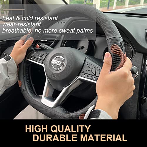 D Shaped Comfy Grip Steering Wheel Cover 14.5