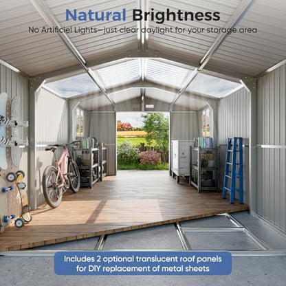 10x16 FT Metal Storage Shed with Reinforced Frame