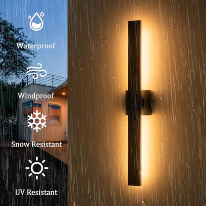 2 Packs Modern Outdoor Wall Lights 31.5" Long LED Outdoor Sconce Lights (2 Count)