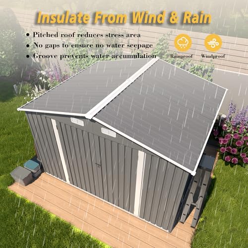 10x8x6.4FT Outdoor Storage Shed