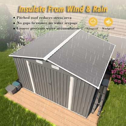 10x8x6.4FT Outdoor Storage Shed