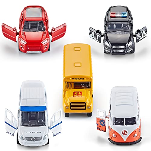 Die Cast Metal Toy Cars Open Doors (5 Count)