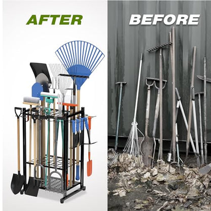 Garden Tool Organizer Rack Up to 50 Tools