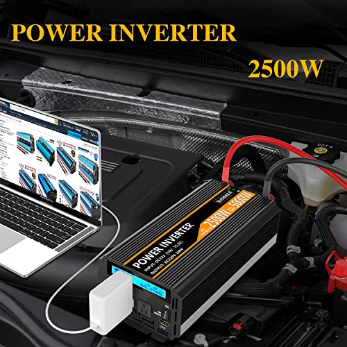 2500W Power Inverter 12V DC to AC 110V