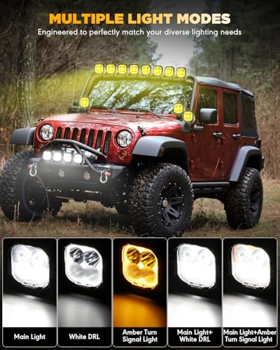 Color Play Series 3 Inch LED Pod Light Off (2 Count)
