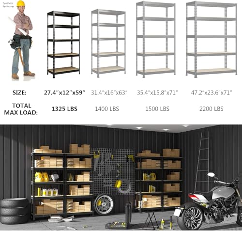 5 Tier Garage Shelves for Storage