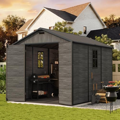 8x10 FT Outdoor Resin Storage Shed