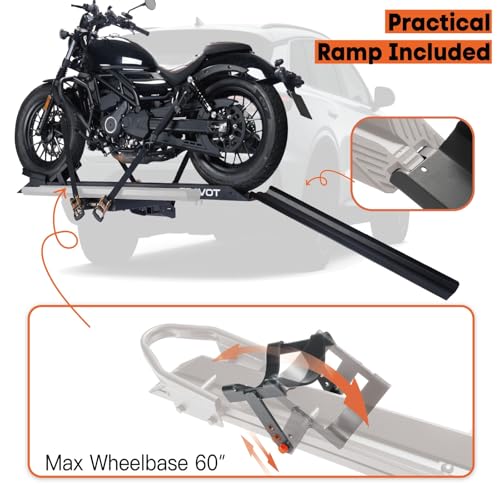 Motorack M1 Motorcycle Hitch Carrier with Ramp